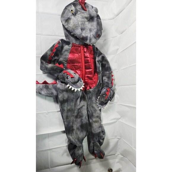 Ministry of Rascals Other - Ministry of Rascals Dinosaur Costume – Kids 2T– Gray & Red T-Rex